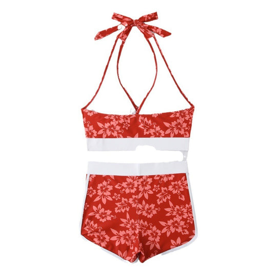 Damen Schwimmanzug mit modischen Blumenmustern EB