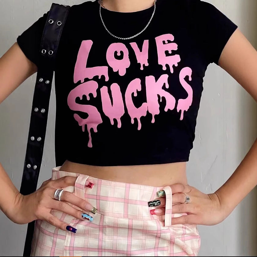 Damen T-Shirt mit kreativem Schlüsselherz-Motiv und modernem Print EB