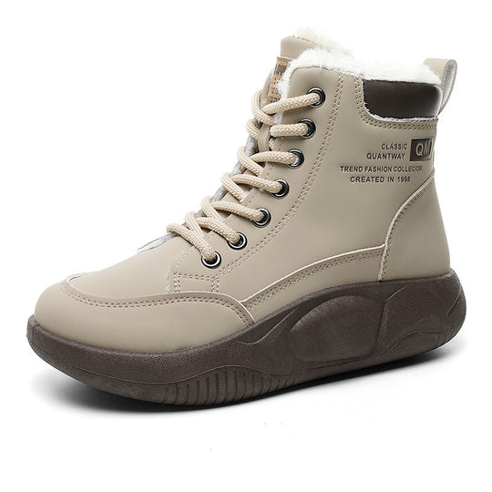 Damen modische Winterstiefel mit kuscheligem Fleece-Futter und rutschfester Sohle EB