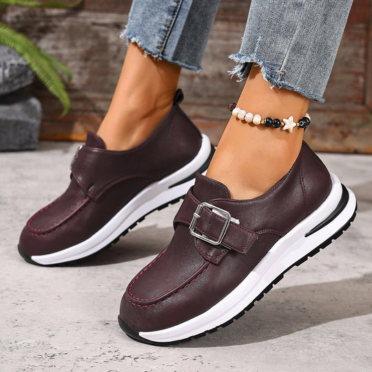 Damen Sportliche Mokassins mit modischem Schnallen-Detail EB