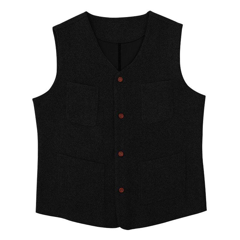 Damen Weste aus hochwertigem Wollmix mit praktischen Taschen und elegantem Design EB