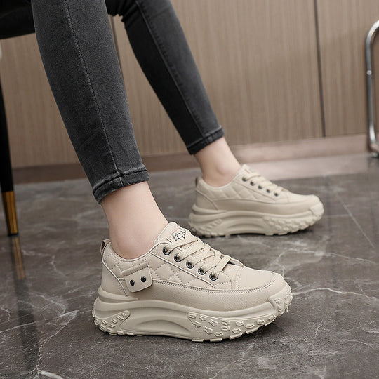 Damen modische Plateau Sneakers mit dämpfendem Sohlenprofil EB