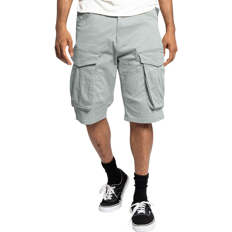 Herren nan robuste Cargoshorts mit großen Klappentaschen und lockerer Passform EB