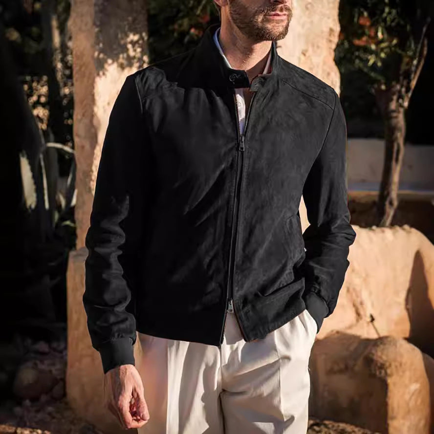 Herren Sportliche Leichte Jacke mit modernem Kragen EB