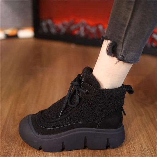 Damen Winterliche Sneakers mit kuscheligem Innenfutter und robuster Laufsohle EB
