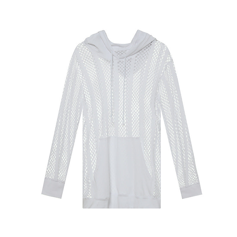 Damen Sportlicher Kapuzenpullover mit Luftmesh von EB