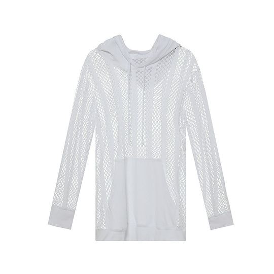 Damen Sportlicher Kapuzenpullover mit Luftmesh von EB
