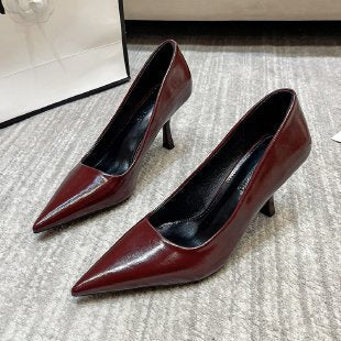 Damen elegante Stiletto-Pumps mit spitzem Zehenbereich EB