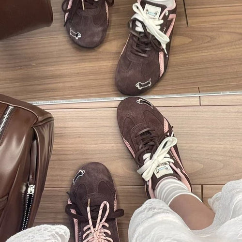 Damen Schnürschuhe mit halbhohem Schnitt und schicker Applikation EB