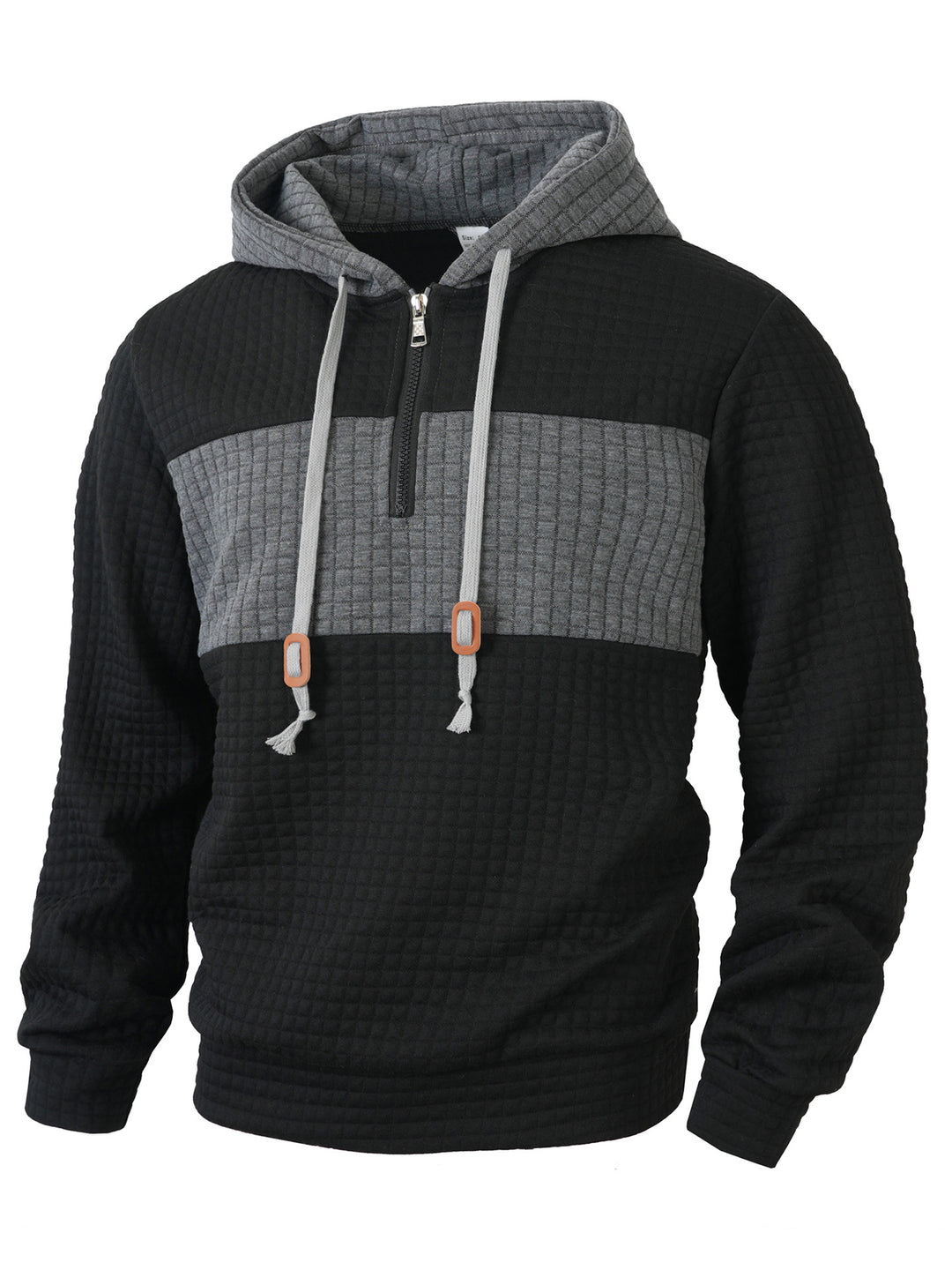 Herren Hoodie mit 1/4-Reißverschluss und strukturiertem Design EB