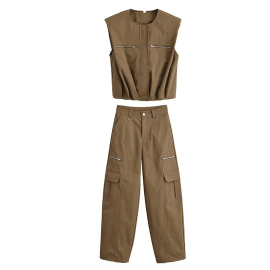 Damen Cargohose mit praktischen Seitentaschen und modischem Schnitt EB