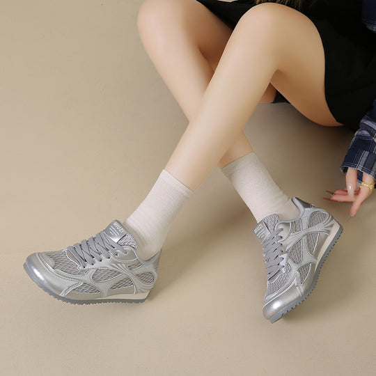Damen Sportliche Freizeitschuhe mit atmungsaktiver Netzstruktur und rutschfester Sohle EB