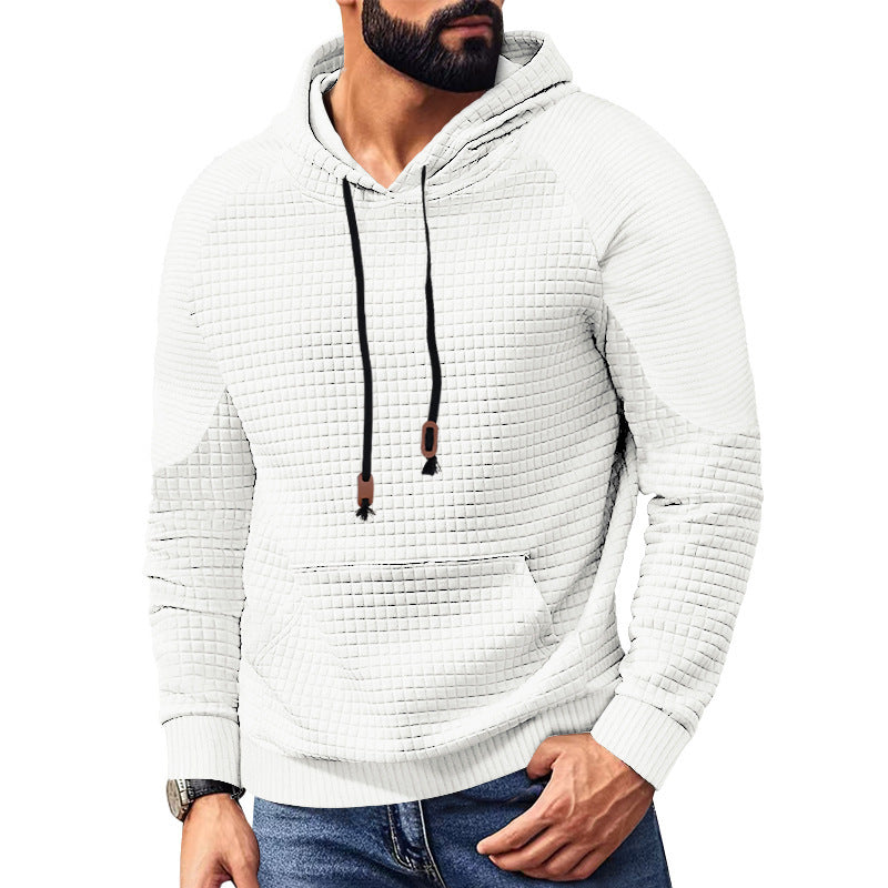 Herren Kapuzenpullover mit strukturierter Oberfläche und praktischen Taschen EB