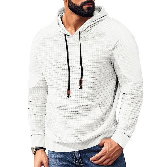 Herren Kapuzenpullover mit strukturierter Oberfläche und praktischen Taschen EB