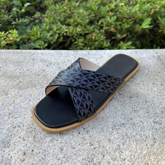 Damen lässige Riemchen-Sandalen mit modischem Dekor EB