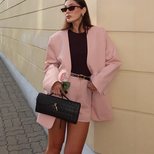 Damen oversized Blazerjacke im minimalistischen Design EB