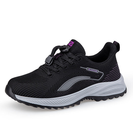 Damen Komfortable und atmungsaktive Laufschuhe mit elastischem Schnellschnürsystem EB