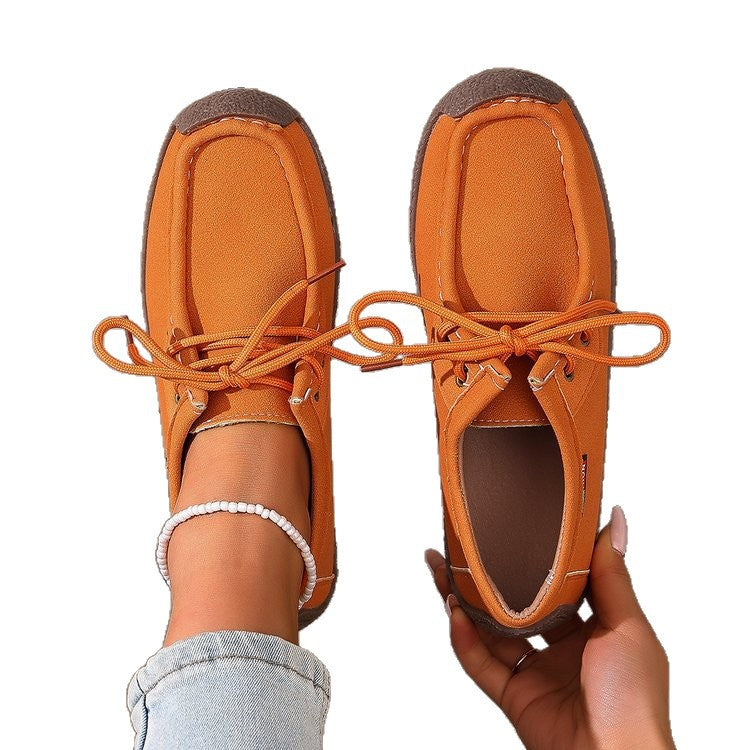Damen Freizeit Sneaker mit elastischen Schnürsenkeln und rutschfester Sohle EB
