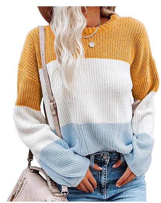 Damen lässiger Strickpullover EB