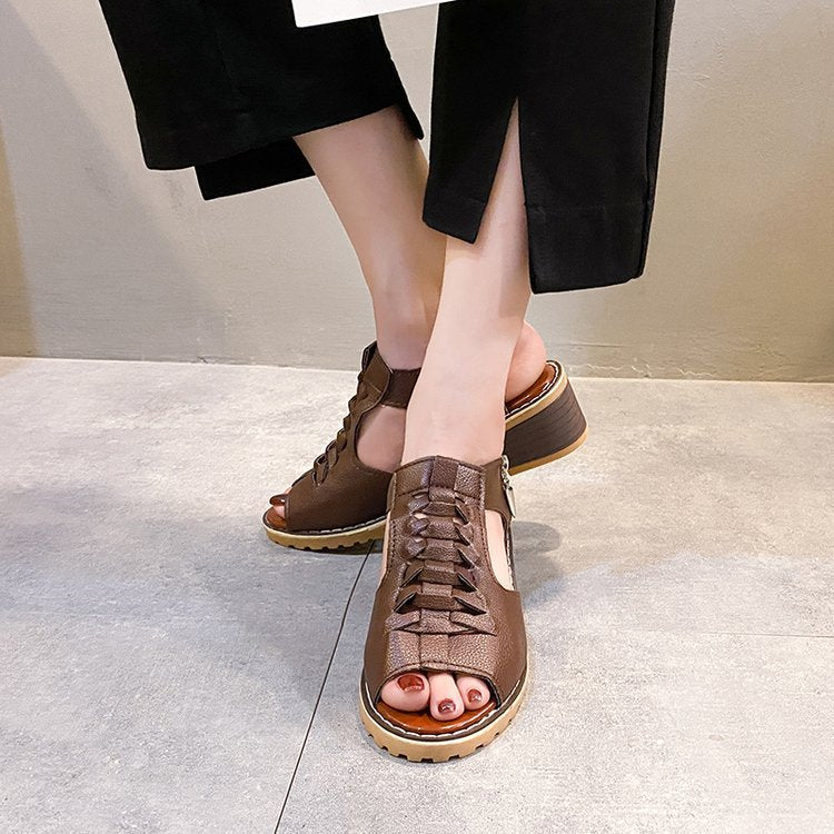 Damen offene Riemchen-Clogs mit bequemem Fußbett und rutschfester Sohle EB