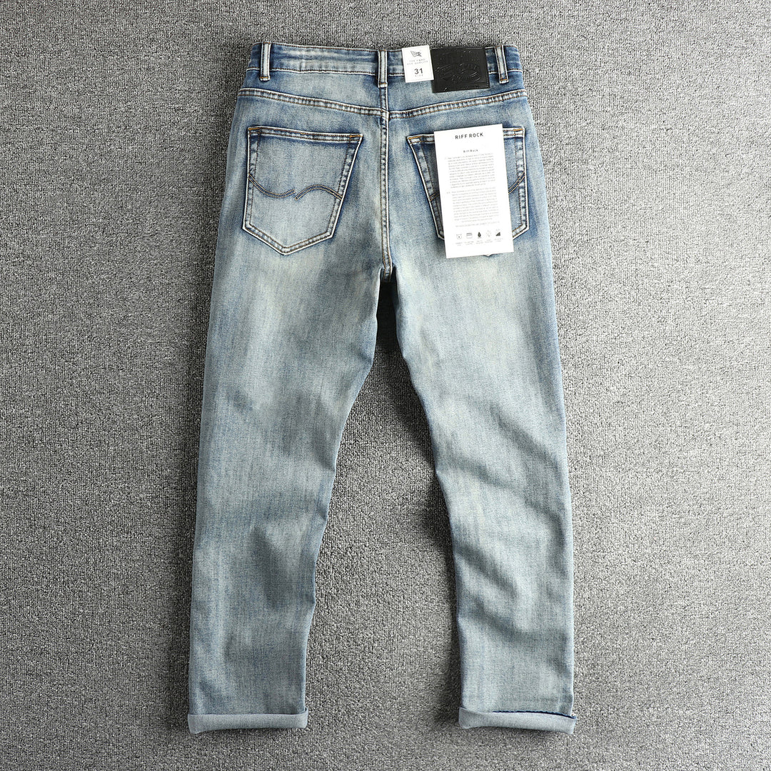 Damen Slim-Fit Jeans mit lässigen Fransen EB