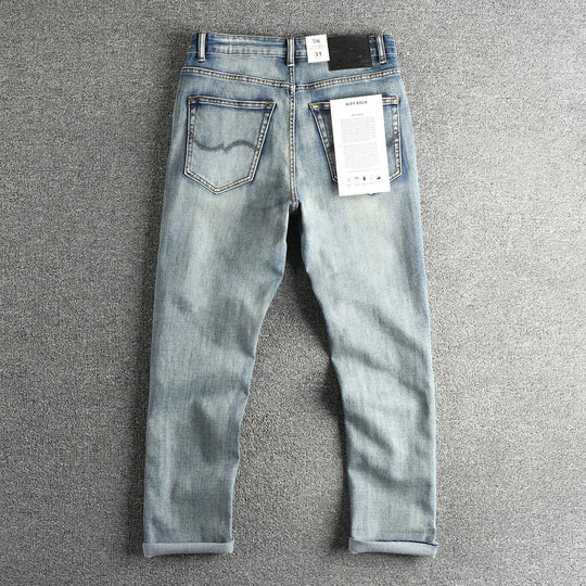 Damen Slim-Fit Jeans mit lässigen Fransen EB