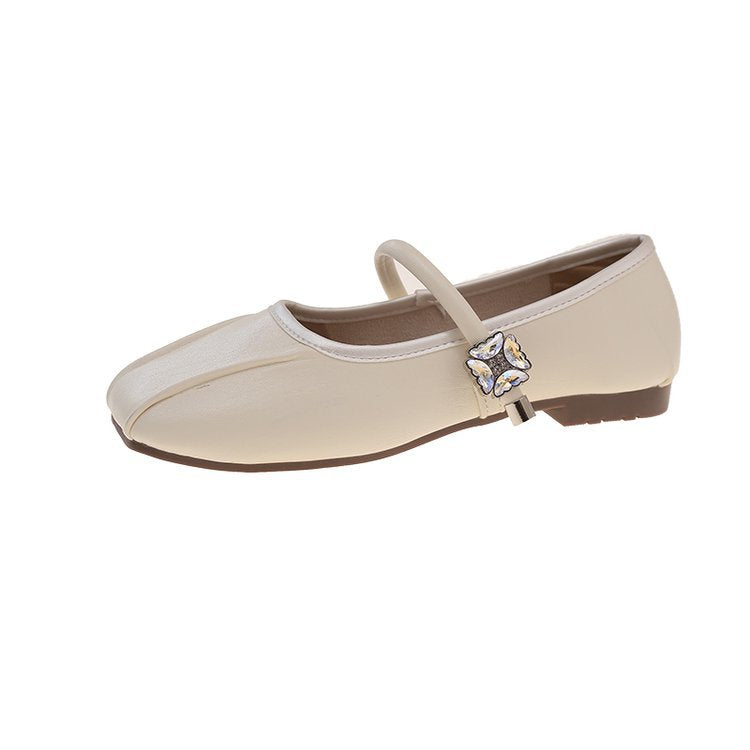 Damen elegante Ballerinas mit funkelndem Riemchen und modischem Design EB