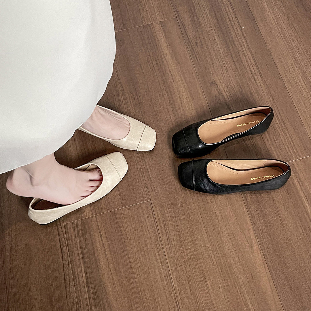 Damen Ballerinas mit elegantem Faltendesign und bequemer Innensohle EB