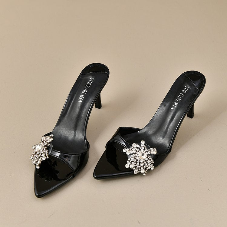 Damen Glamouröse Slingback-Pumps mit funkelndem Schmuckdetail EB