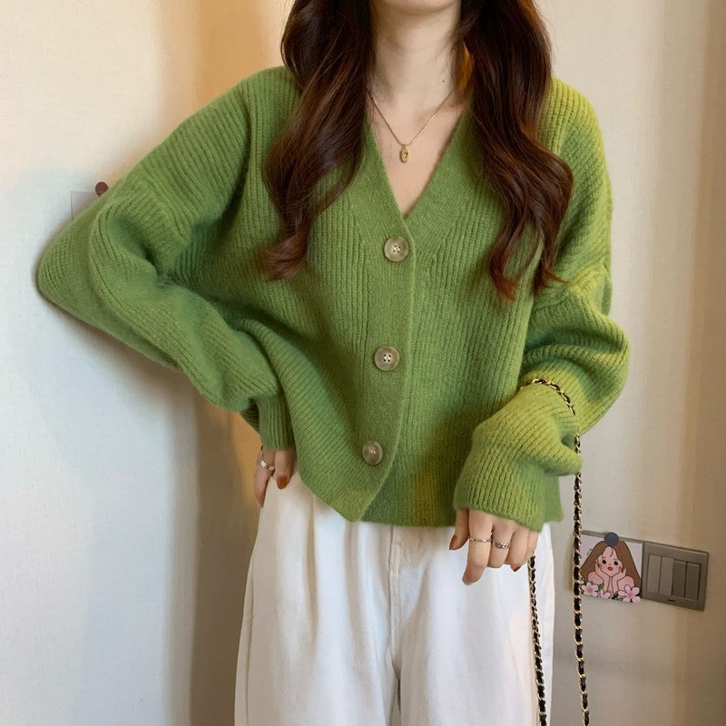 Damen Komfortabler Strickcardigan mit Knopfdetails und feiner Struktur EB