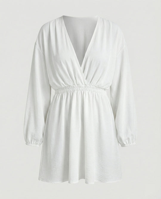 Damen sommerliche Kimono-Jacke mit lockerem Schnitt und dezenten Rüschendetails EB