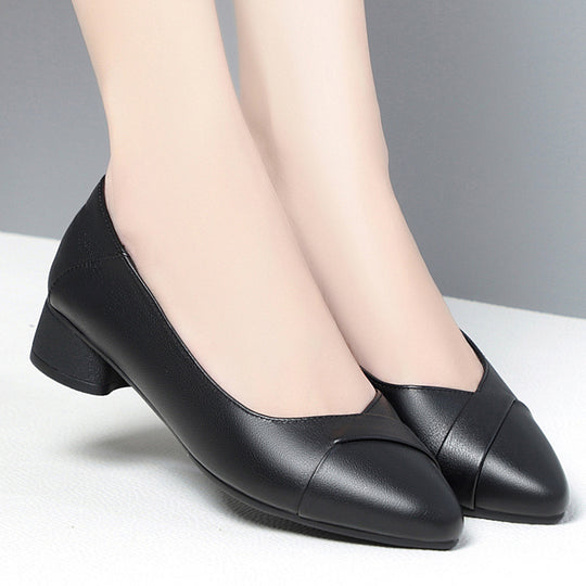 Damen Elegante Pumps mit geschmackvollem Rüschendetail und komfortablem Blockabsatz EB