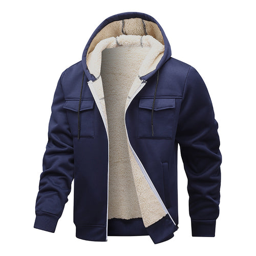 Herren Sweatjacke mit weichem Innenfutter Hedi-Mode