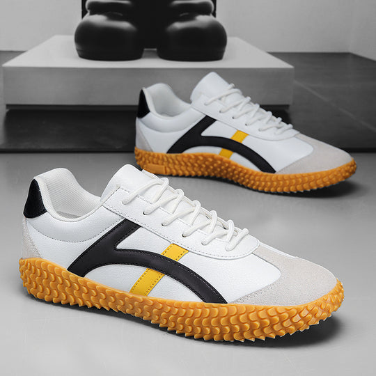 Unisex nan retro-urbaner Mesh-Sneaker mit profilierter Gummilaufsohle und Veloursleder-Zehenkappe EB
