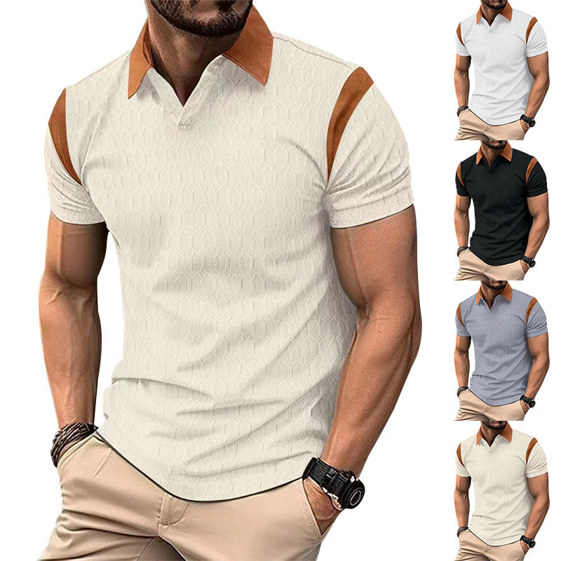 Herren Kurzarm Poloshirt mit strukturiertem Kragen und sportlichem Design EB