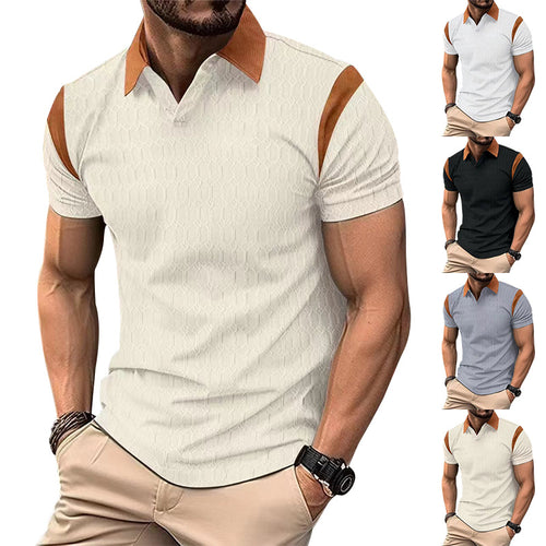 Herren Kurzarm Poloshirt mit strukturiertem Kragen und sportlichem Design EB