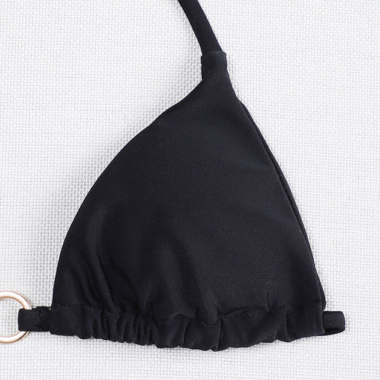 Damen Triangel-Bikini mit hochwertigem Ringakzent EB