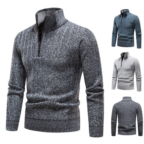 Herren modischer Rollkragenpullover mit Reißverschluss EB
