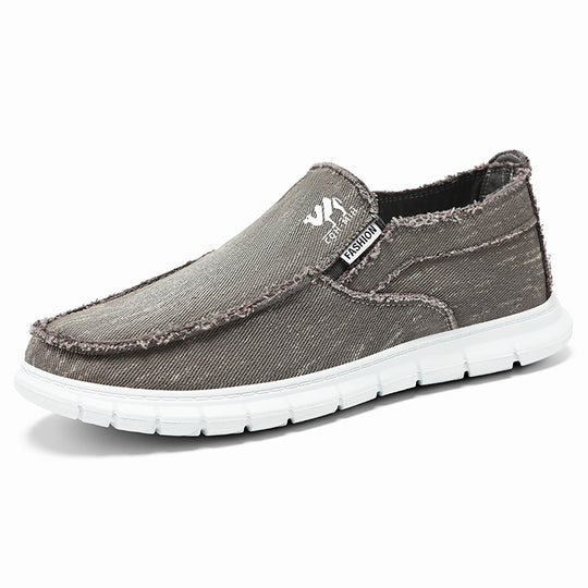 Damen Bequeme Slip-On Sneakers aus robustem Denim Material EB