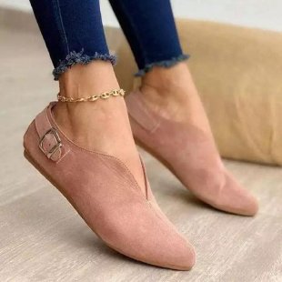 Damen Elegante Mokassins mit modischem Riemendesign EB