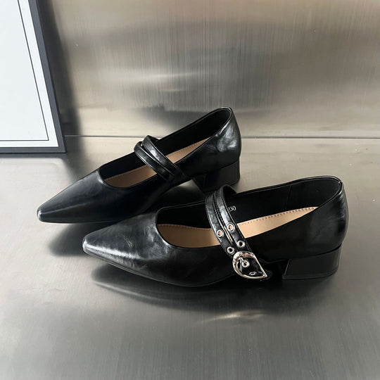 Damen elegante Pumps mit modischem Riemendesign EB