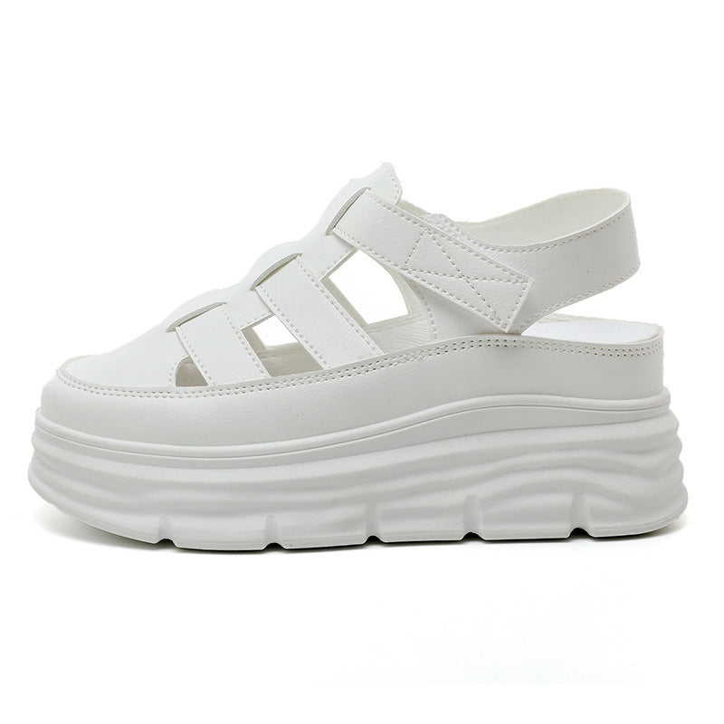 Damen Plattform-Sandalen mit verstellbarem Riemen und rutschfester Sohle EB