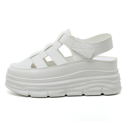 Damen Plattform-Sandalen mit verstellbarem Riemen und rutschfester Sohle EB