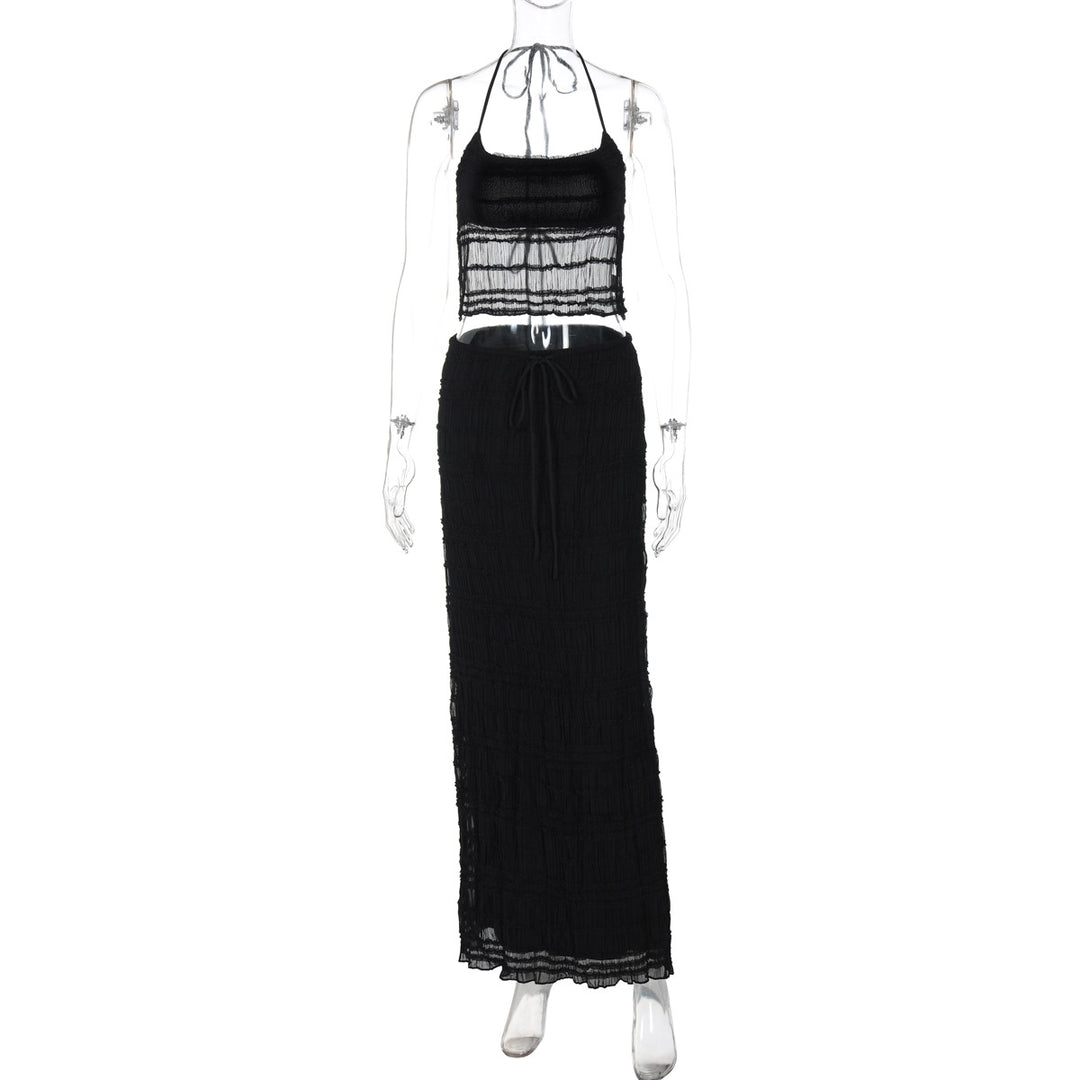 Damen Maxikleid mit schulterfreiem Design und Raffungen EB