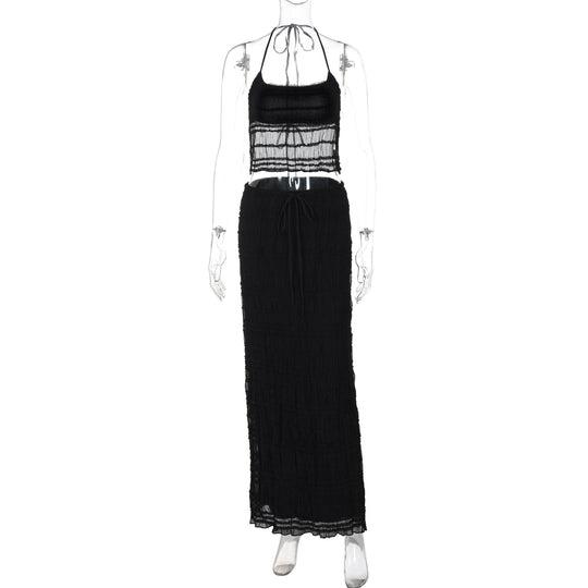 Damen Maxikleid mit schulterfreiem Design und Raffungen EB