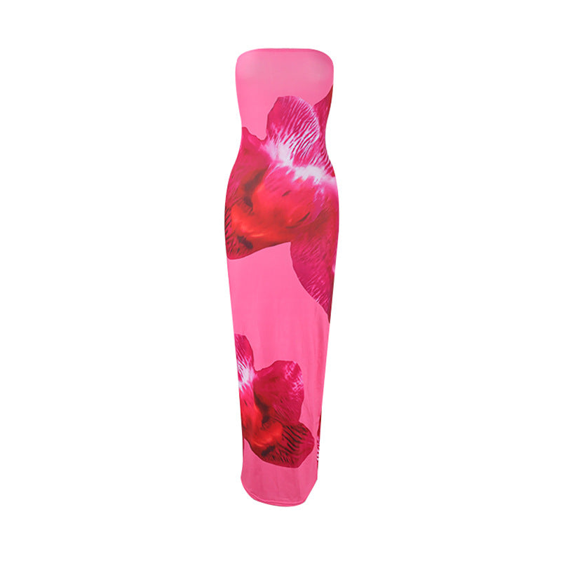 Damen Maxikleid im eleganten Floral Design EB