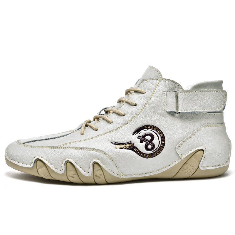 Herren Hochwertige Leder-Sneaker mit rutschfester Sohle und gepolstertem Knöchel EB