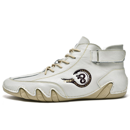 Herren Hochwertige Leder-Sneaker mit rutschfester Sohle und gepolstertem Knöchel EB