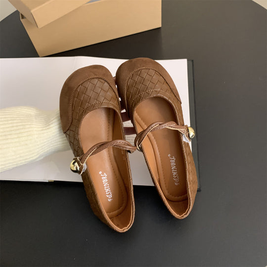 Damen Ballerinas mit modischem geflochtenem Design und eleganter Schleifen-Applikation EB