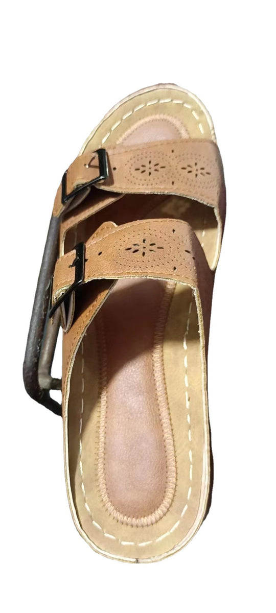 Damen Komfortable Sandalen mit verstellbaren Riemen und gepolsterter Sohle EB
